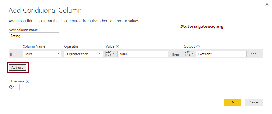 Add Conditional Column in Power BI 7