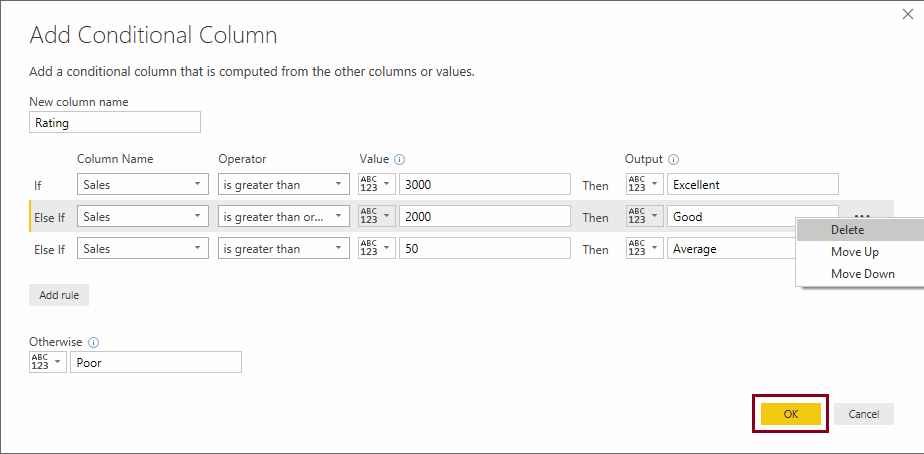 Add Conditional Column in Power BI 8