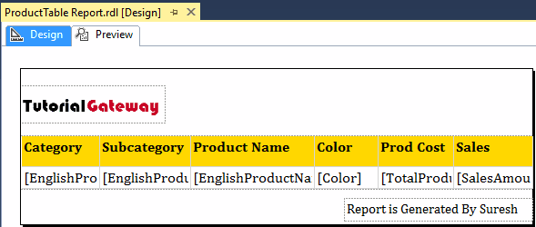 Add Headers and Footers to a Report 11