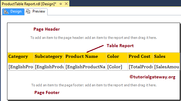 Add Headers and Footers to a Report 6