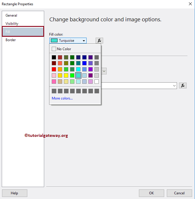Add Rectangle Background Color in a report 12