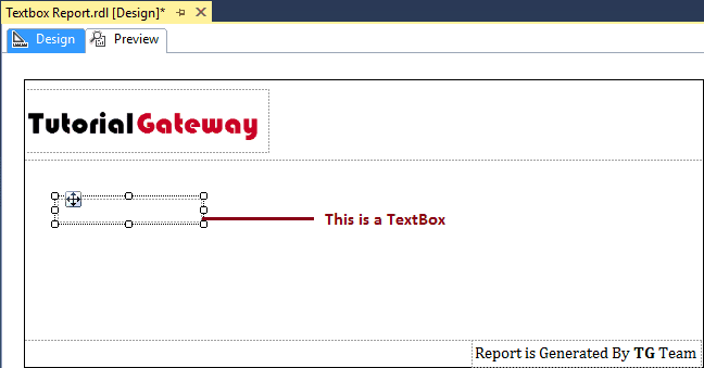 Add TextBox to Report 4