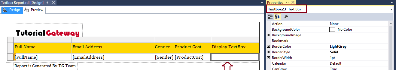 Add TextBox to SSRS Report 10