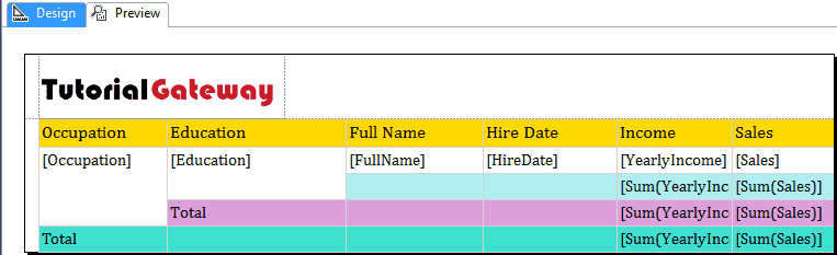 Add Total and SubTotal to SSRS Report 20