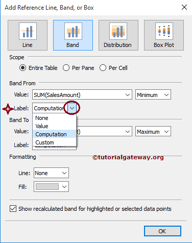 Add Reference Bands in Tableau 4