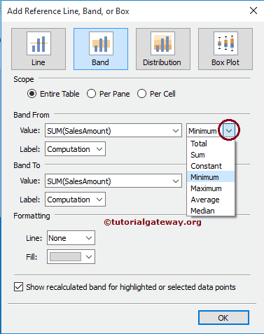 Add Reference Bands in Tableau 5