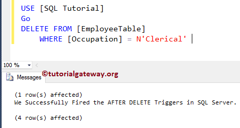 After DELETE Triggers in SQL Server 4