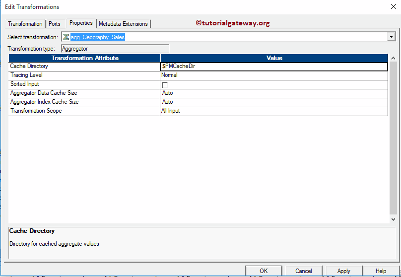 View the Properties tab to select sorted data 12