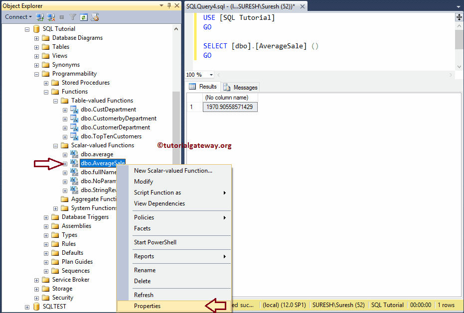Alter User Defined Functions in SQL 4