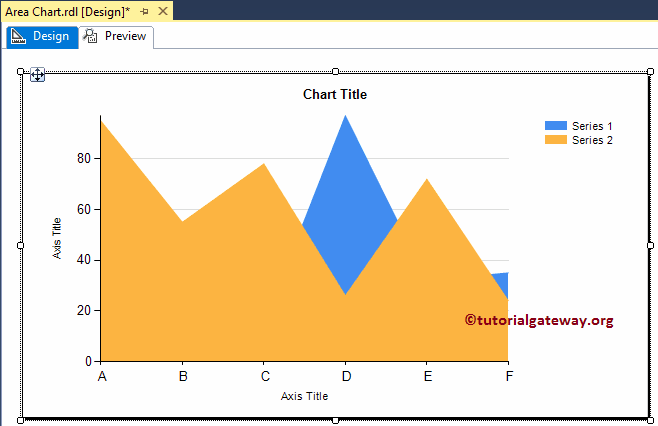 Area Chart with Sample Data Preview