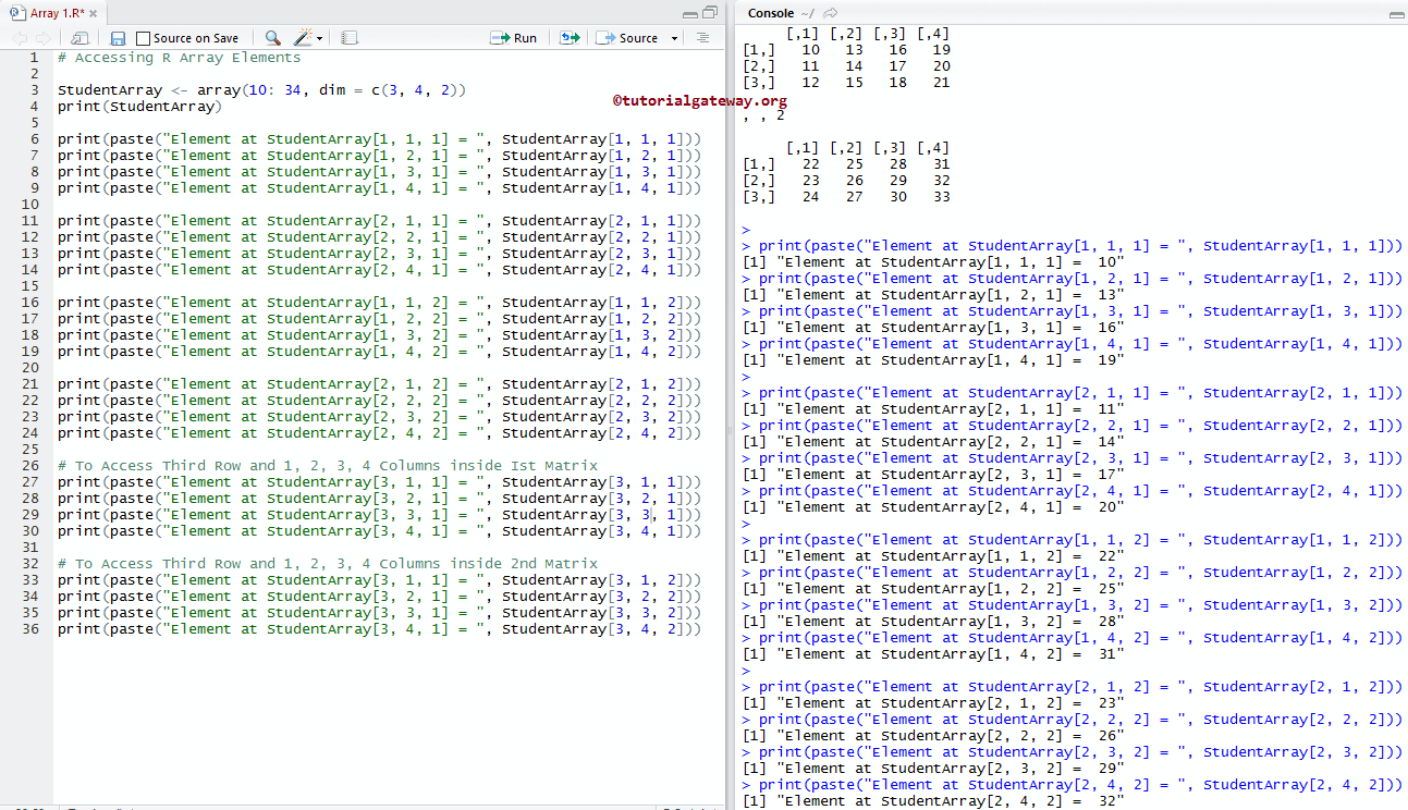 Array in R Programming 4
