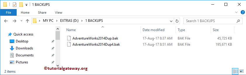 Backup SQL Database To DISK 25
