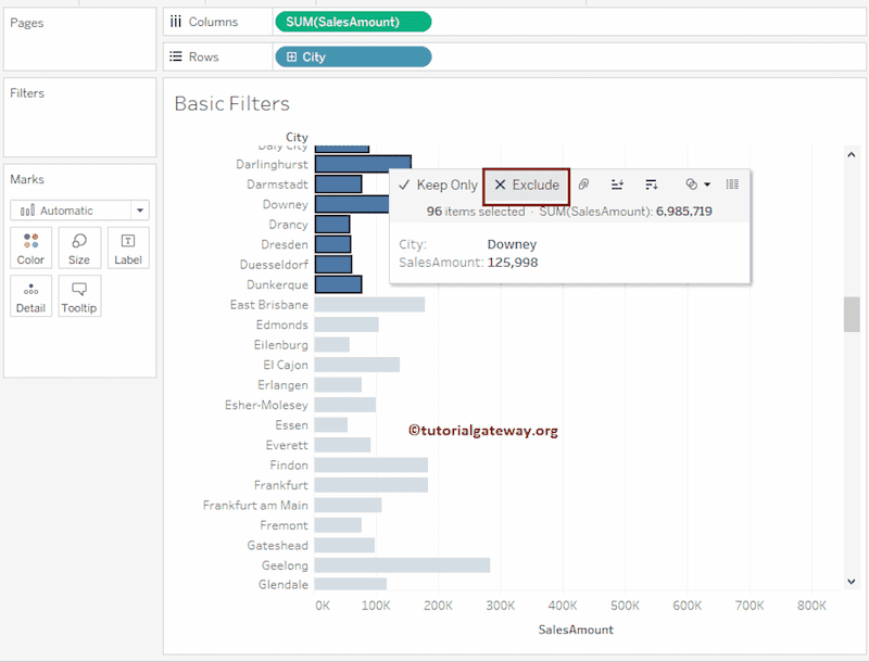 Tableau Filters