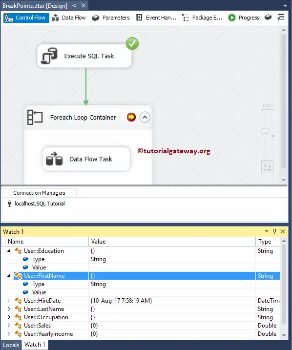 Breakpoints in SSIS 10