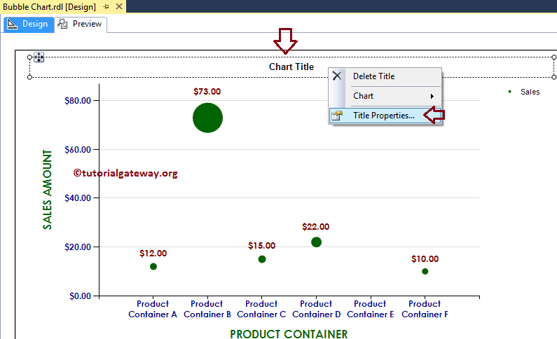 Change Bubble Chart Title