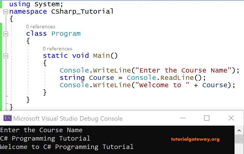 C# Basic Example Program 2
