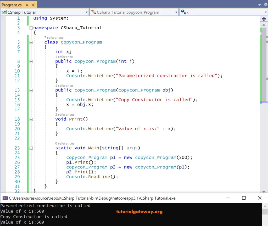 C# Copy Constructor Example 4