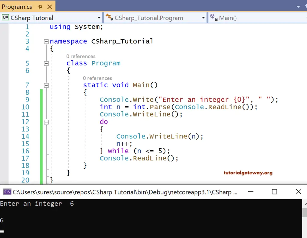 C# Do While Loop 2