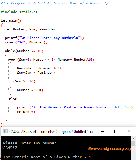 C Program to Calculate Generic Root of a Number 1
