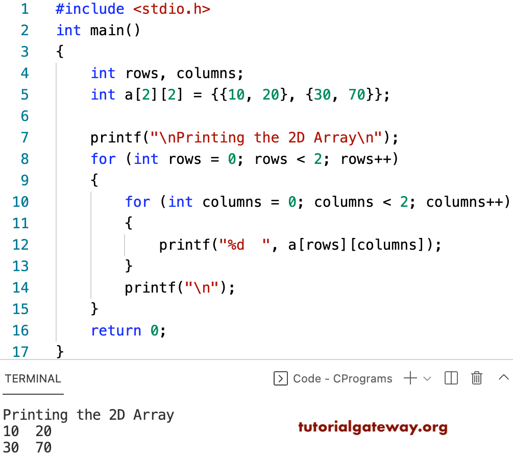 c# assign values to 2d array