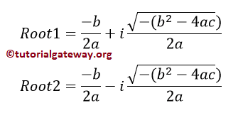 Java Program to find Roots of a Quadratic Equation 5