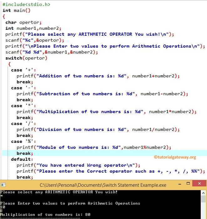 Switch Case In C Programming