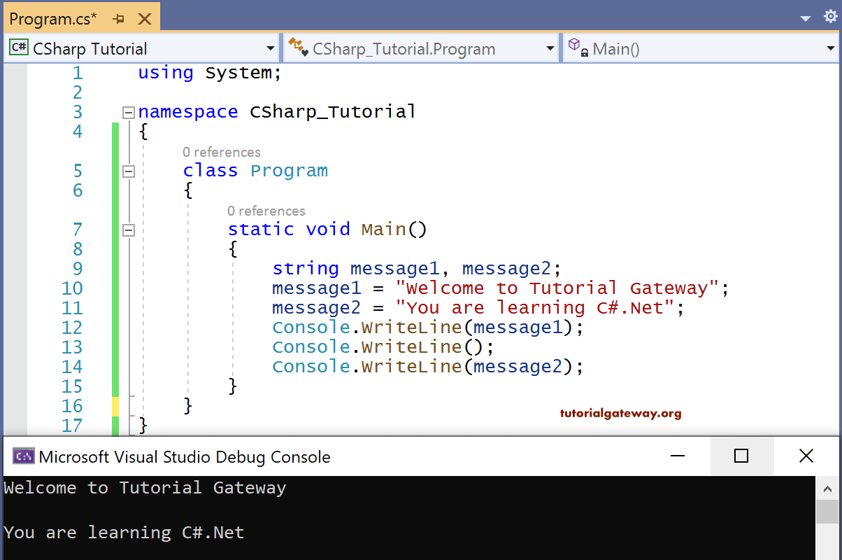 C# variables