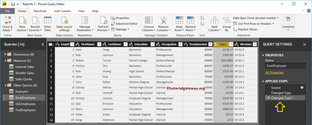 Change Data Types of a Column in Power BI 10