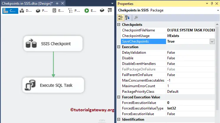 Checkpoints in SSIS Example 15