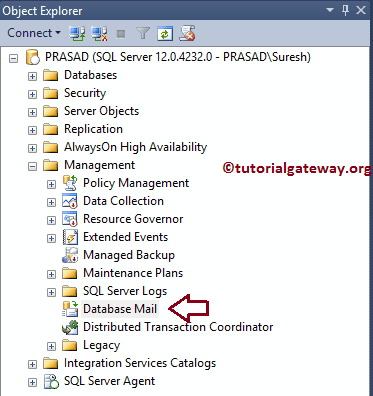 Configure SQL Server Database Mail 1