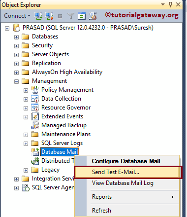 Configure SQL Server Database Mail 13