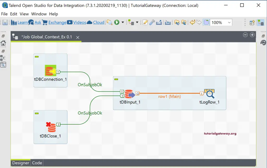 Connect Talend to DB using Context Group 13