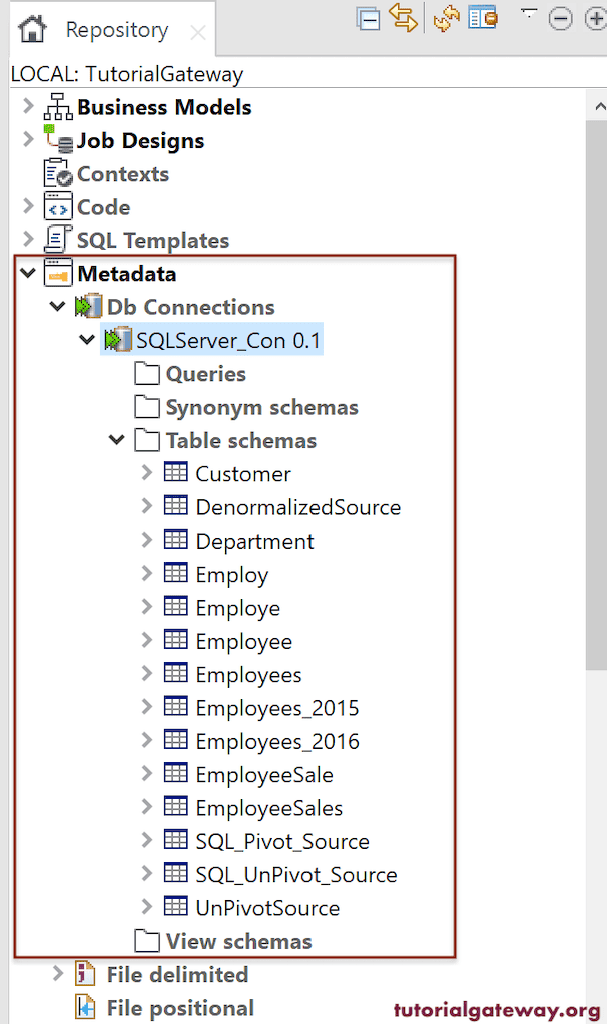 View the DB Tables 