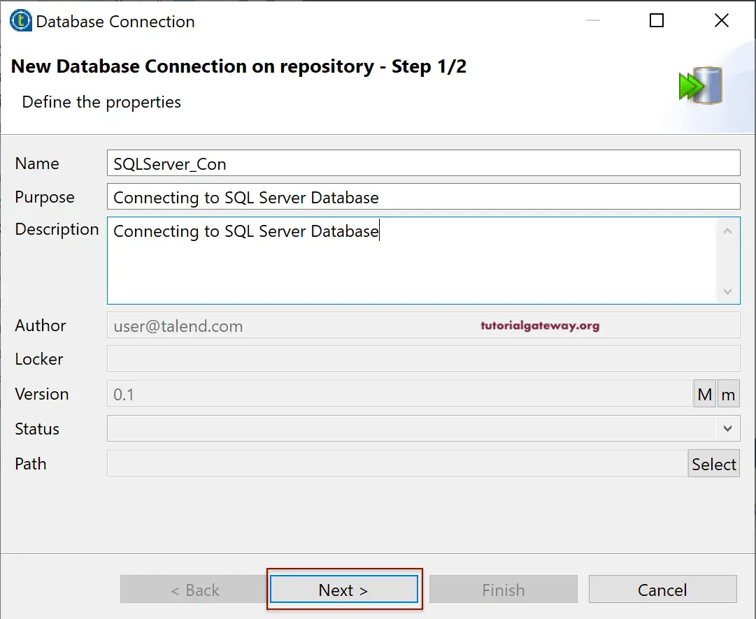 Connect Talend to SQL Server 2