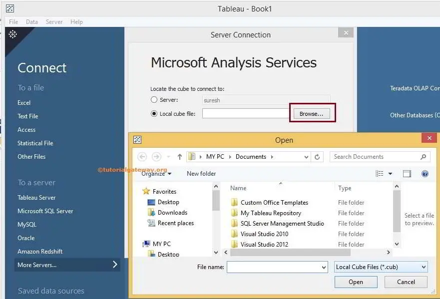 Connecting Tableau to Microsoft Analysis Services 2