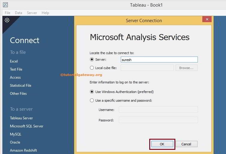 Connecting Tableau to Microsoft Analysis Services 3