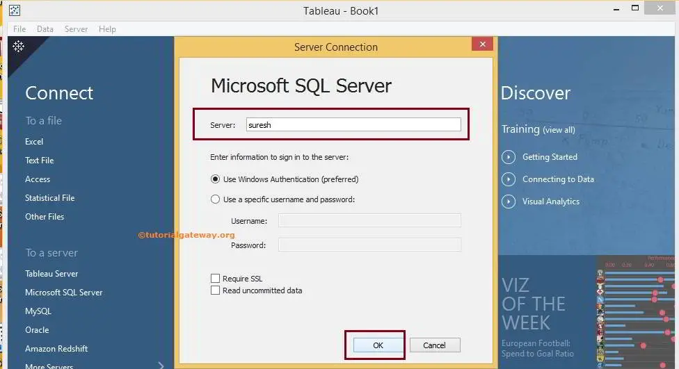 Connecting Tableau to SQL Server 3