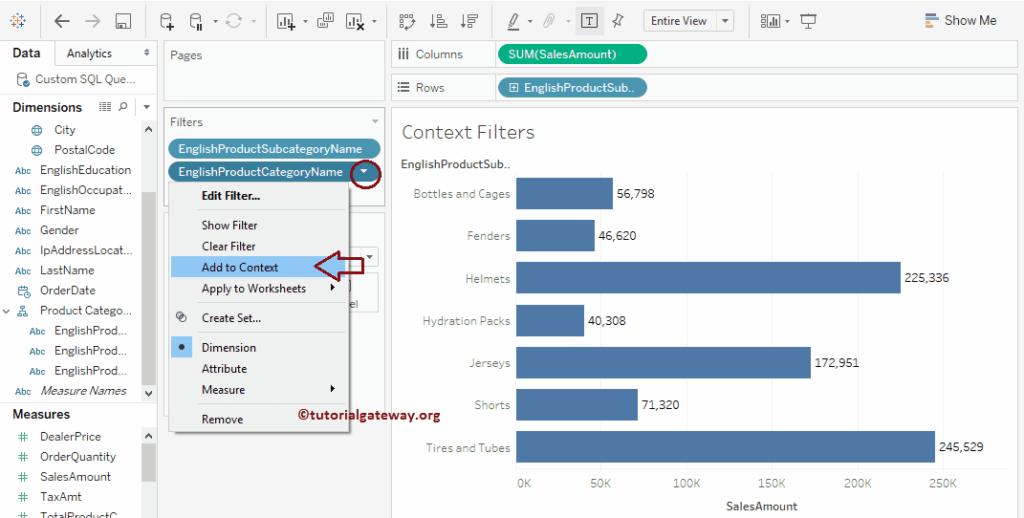 Context Filters in Tableau 8