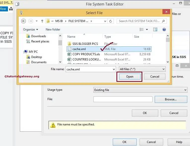 Copy Files Using File System Task in SSIS 4