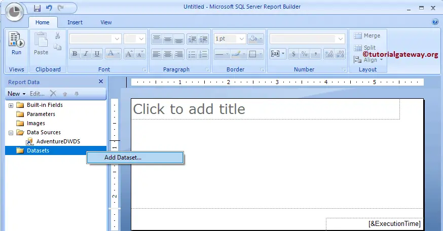 Create Bar Chart in SSRS Report Builder 6