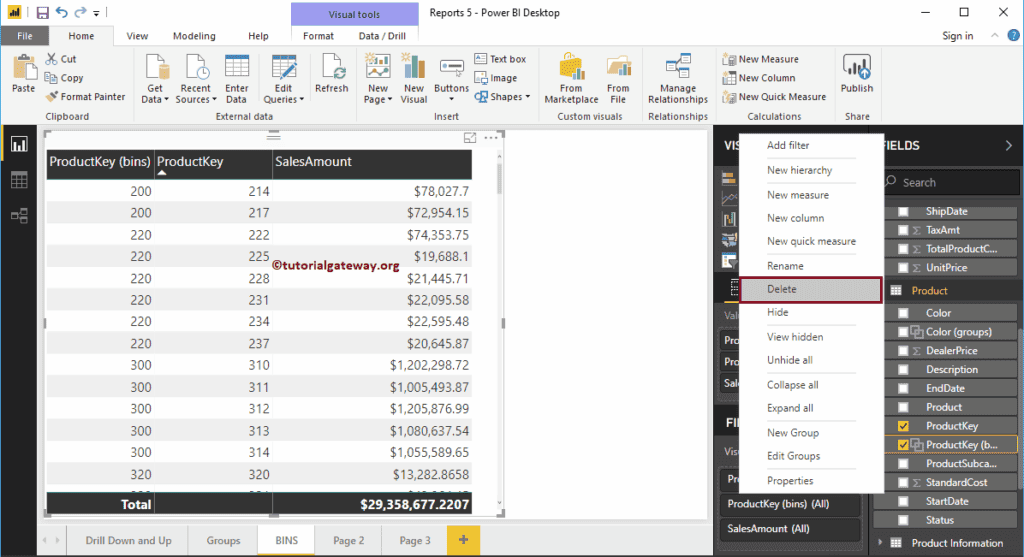 Create Bins in Power BI 11