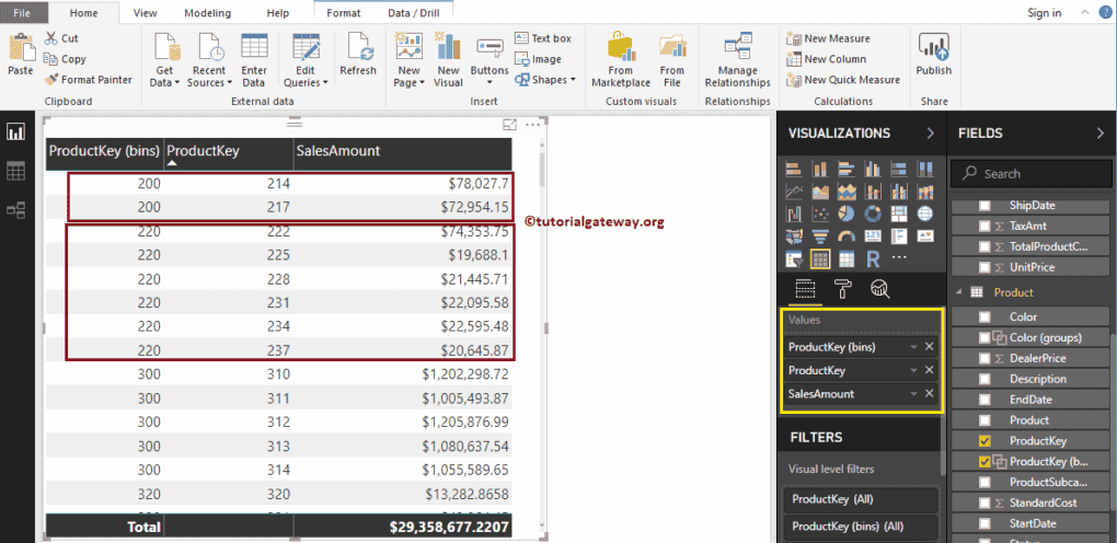 Create Bins in Power BI 7