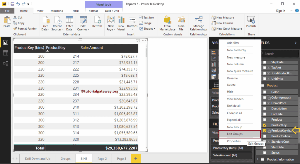Create Bins in Power BI 8