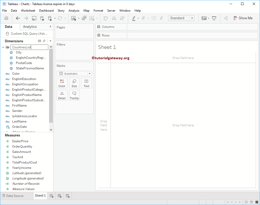 Create Folders in Tableau 6