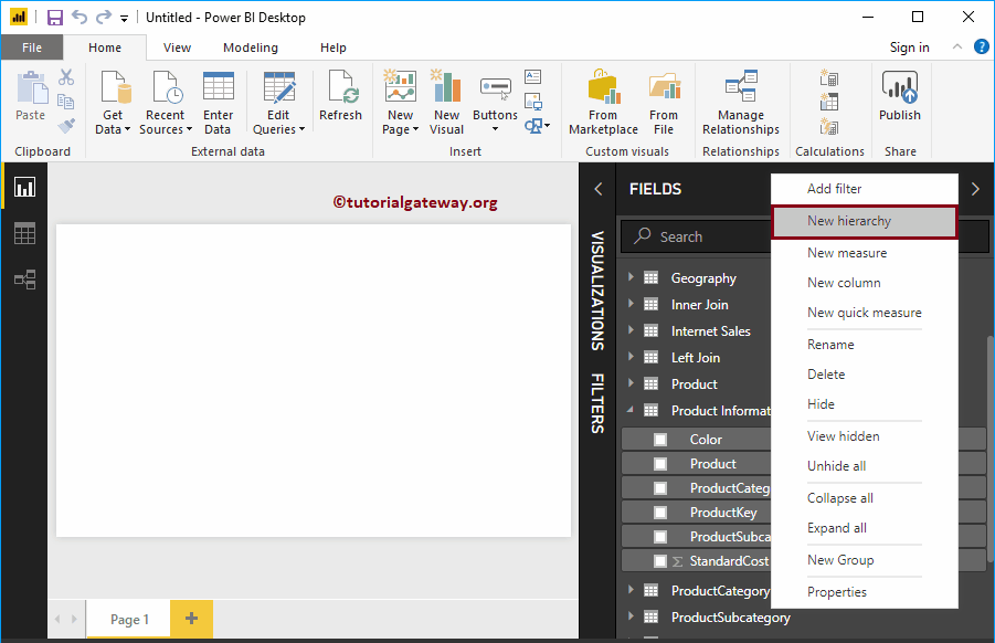 Create Hierarchy in Power BI 15
