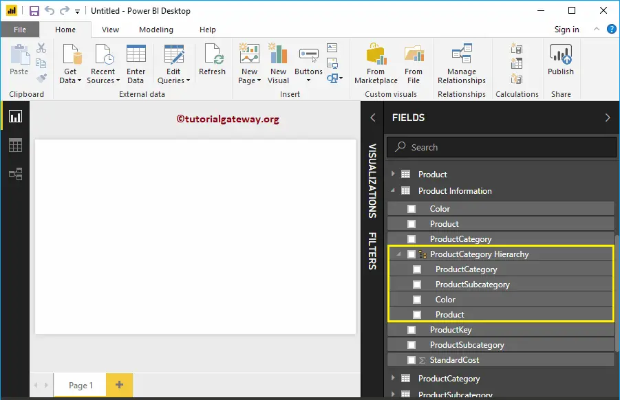 Add Fields to Newly Created Hierarchy in Power BI 17
