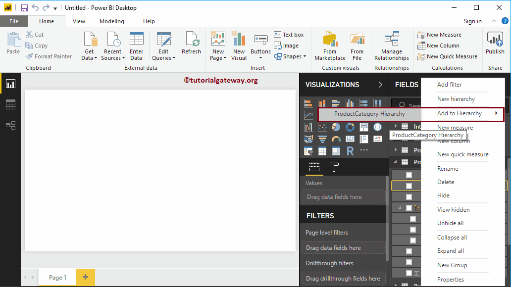 Add to Hierarchy Option in Desktop 6
