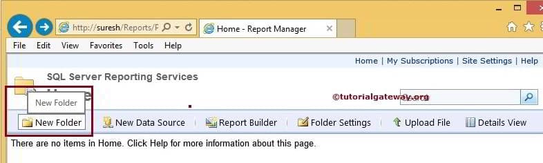 Create New Folder in Report Manager 2