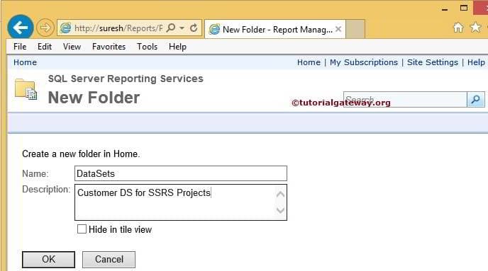 Create New Folder in Report Manager 5