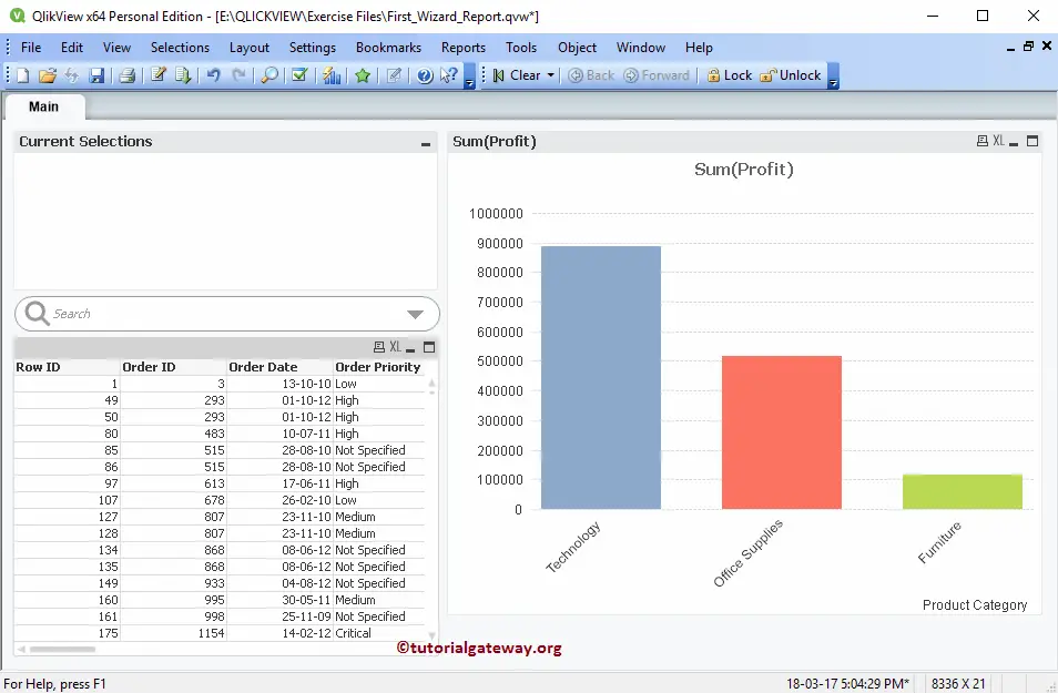 Create New QlikView Report Using Wizard 19